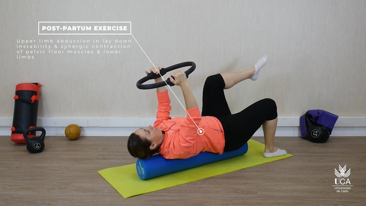 Abduction in lay down instability & synergic contraction of pelvic